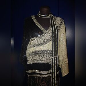 Vintage Beaded Blouse